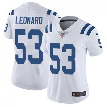 Nike Colts #53 Darius Leonard White Women's Stitched NFL Vapor Untouchable Limited Jersey