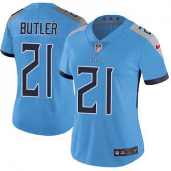 Nike Titans #21 Malcolm Butler Light Blue Team Color Women's Stitched NFL Vapor Untouchable Limited Jersey