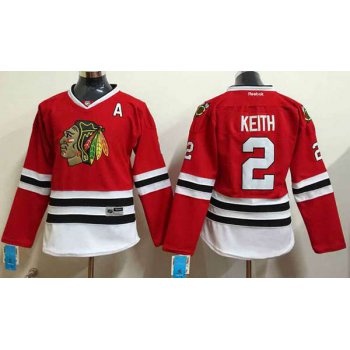 Chicago Blackhawks #2 Duncan Keith Red Womens Jersey