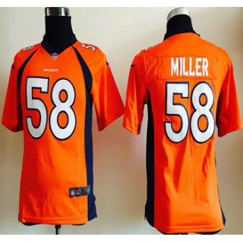 Women's Denver Broncos #58 Von Miller Orange Team Color NFL Nike Game Jersey
