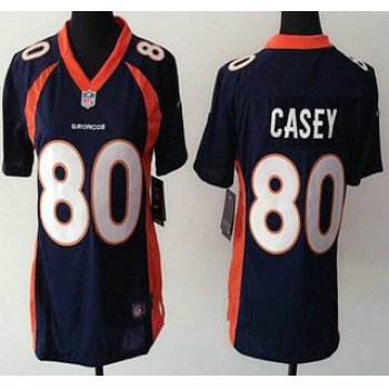 Women's Denver Broncos #80 James Casey 2013 Nike Navy Blue Game Jersey