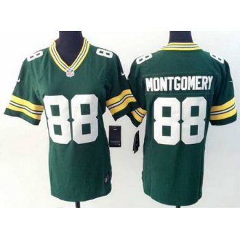 Women's Green Bay Packers #88 Ty Montgomery Nike Green Game Jersey