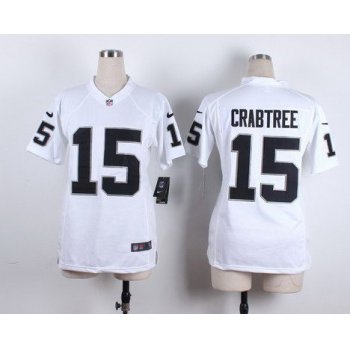 Women's Oakland Raiders #15 Michael Crabtree Nike White Game Jersey