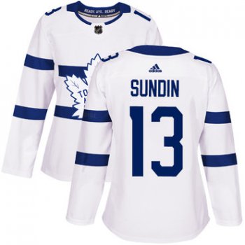 Adidas Toronto Maple Leafs #13 Mats Sundin White Authentic 2018 Stadium Series Women's Stitched NHL Jersey