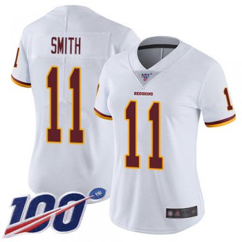 Redskins #11 Alex Smith White Women's Stitched Football 100th Season Vapor Limited Jersey