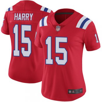 Nike Patriots #15 N'Keal Harry Red Alternate Women's Stitched NFL Vapor Untouchable Limited Jersey