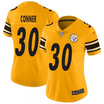 Nike Steelers #30 James Conner Gold Women's Stitched NFL Limited Inverted Legend Jersey
