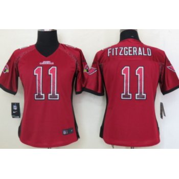 Nike Arizona Cardinals #11 Larry Fitzgerald Drift Fashion Red Womens Jersey