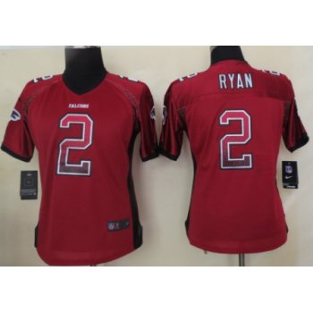 Nike Atlanta Falcons #2 Matt Ryan Drift Fashion Red Womens Jersey