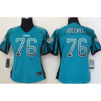Nike Jacksonville Jaguars #76 Luke Joeckel Drift Fashion Green Womens Jersey