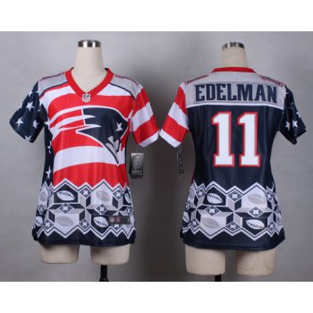 Nike New England Patriots #11 Julian Edelman 2015 Noble Fashion Womens Jersey