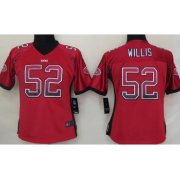 Nike San Francisco 49ers #52 Patrick Willis Drift Fashion Red Womens Jersey