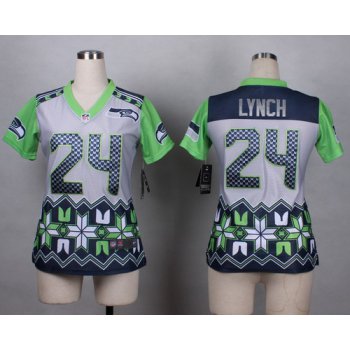 Nike Seattle Seahawks #24 Marshawn Lynch 2015 Noble Fashion Womens Jersey