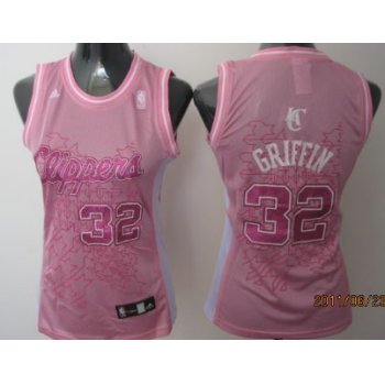 Los Angeles Clippers #32 Blake Griffin Pink Womens Jersey