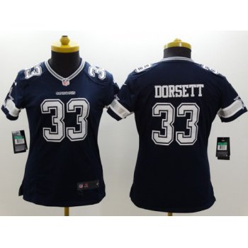 Nike Dallas Cowboys #33 Tony Dorsett Blue Limited Womens Jersey
