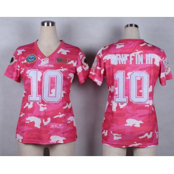 Nike Washington Redskins #10 Robert Griffin III 2014 Salute to Service Pink Camo Womens Jersey