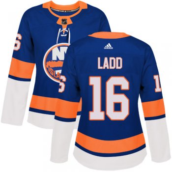 Adidas New York Islanders #16 Andrew Ladd Royal Blue Home Authentic Women's Stitched NHL Jersey