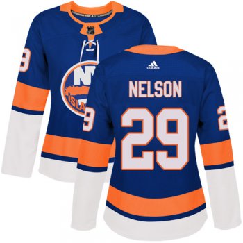 Adidas New York Islanders #29 Brock Nelson Royal Blue Home Authentic Women's Stitched NHL Jersey