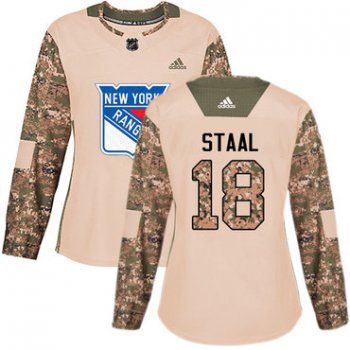 Adidas New York Rangers #18 Marc Staal Camo Authentic 2017 Veterans Day Women's Stitched NHL Jersey
