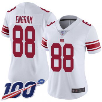 Nike Giants #88 Evan Engram White Women's Stitched NFL 100th Season Vapor Limited Jersey