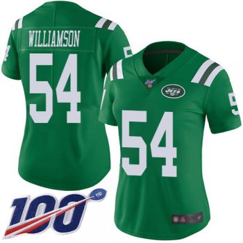 Nike Jets #54 Avery Williamson Green Women's Stitched NFL Limited Rush 100th Season Jersey