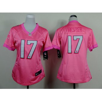 Nike Atlanta Falcons #17 Devin Hester Pink Love Womens Jersey