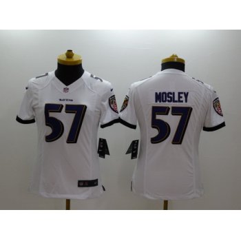 Nike Baltimore Ravens #57 C.J. Mosley 2013 White Limited Womens Jersey