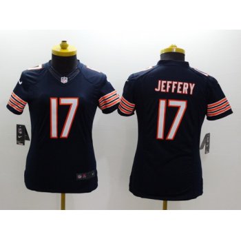 Nike Chicago Bears #17 Alshon Jeffery Blue Limited Womens Jersey