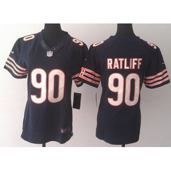 Nike Chicago Bears #90 Jeremiah Ratliff Blue Limited Womens Jersey