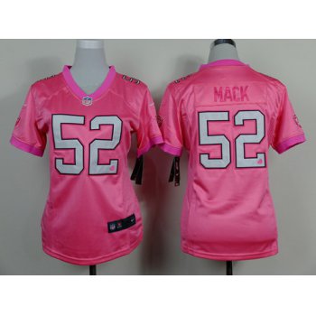 Nike Oakland Raiders #52 Khalil Mack Pink Love Womens Jersey