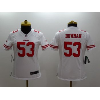 Nike San Francisco 49ers #53 Navorro Bowman White Limited Womens Jersey