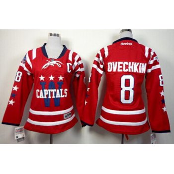 Washington Capitals #8 Alex Ovechkin 2015 Winter Classic Red Womens Jersey