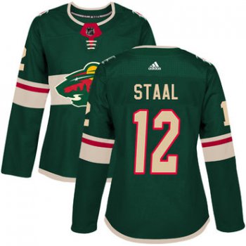 Adidas Minnesota Wild #12 Eric Staal Green Home Authentic Women's Stitched NHL Jersey