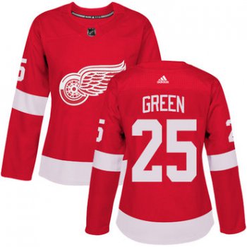 Adidas Detroit Red Wings #25 Mike Green Red Home Authentic Women's Stitched NHL Jersey