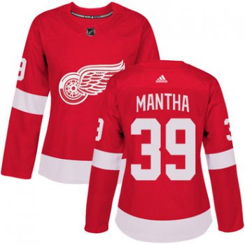 Adidas Detroit Red Wings #39 Anthony Mantha Red Home Authentic Women's Stitched NHL Jersey