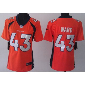 Nike Denver Broncos #43 T. J. Ward 2013 Orange Game Womens Jersey