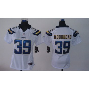 Nike San Diego Chargers #39 Danny Woodhead 2013 White Limited Womens Jersey
