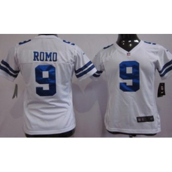 Nike Dallas Cowboys #9 Tony Romo White Game Womens Jersey