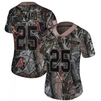 Dolphins #25 Xavien Howard Camo Women's Stitched Football Limited Rush Realtree Jersey