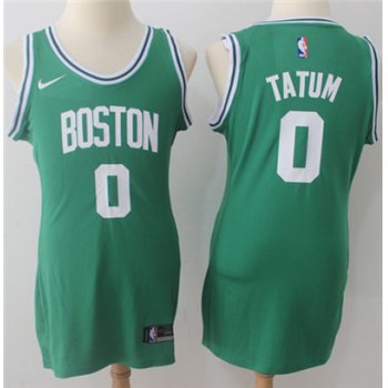 Nike Boston Celtics #0 Jayson Tatum Green Women's NBA Swingman Icon Edition Jersey