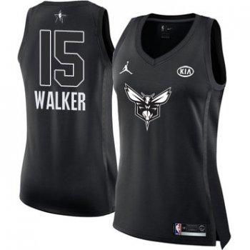 Nike Charlotte Hornets #15 Kemba Walker Black Women's NBA Jordan Swingman 2018 All-Star Game Jersey