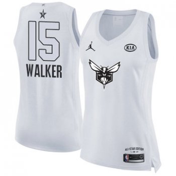 Nike Charlotte Hornets #15 Kemba Walker White Women's NBA Jordan Swingman 2018 All-Star Game Jersey