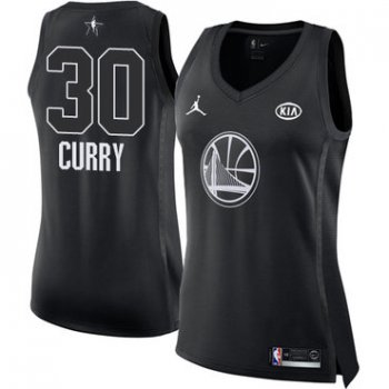 Nike Golden State Warriors #30 Stephen Curry Black Women's NBA Jordan Swingman 2018 All-Star Game Jersey