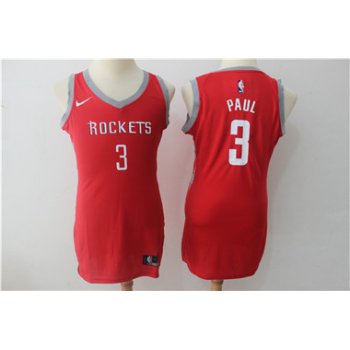 Nike Houston Rockets #3 Chris Paul Red Women Swingman Jersey