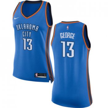 Nike Oklahoma City Thunder #13 Paul George Blue Women's NBA Swingman Icon Edition Jersey