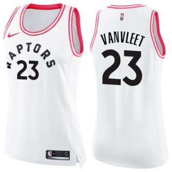 Nike Toronto Raptors #23 Fred VanVleet White ink Women's NBA Swingman Fashion Jersey