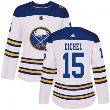 Adidas Buffalo Sabres #15 Jack Eichel White Authentic 2018 Winter Classic Women's Stitched NHL Jersey