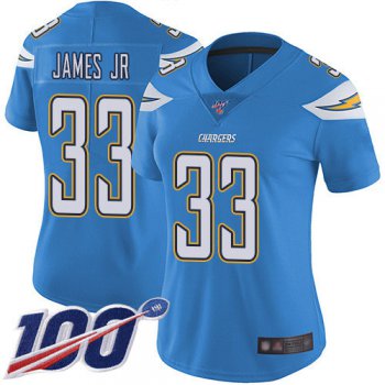 Nike Chargers #33 Derwin James Jr Electric Blue Alternate Women's Stitched NFL 100th Season Vapor Limited Jersey