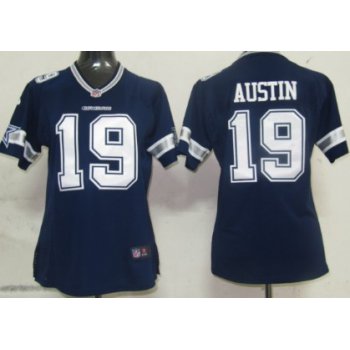 Nike Dallas Cowboys #19 Miles Austin Blue Game Womens Jersey