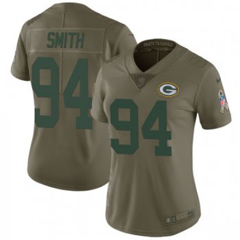 Women's Green Bay Packers #94 Preston Smith Limited Salute to Service Nike Green Jersey
